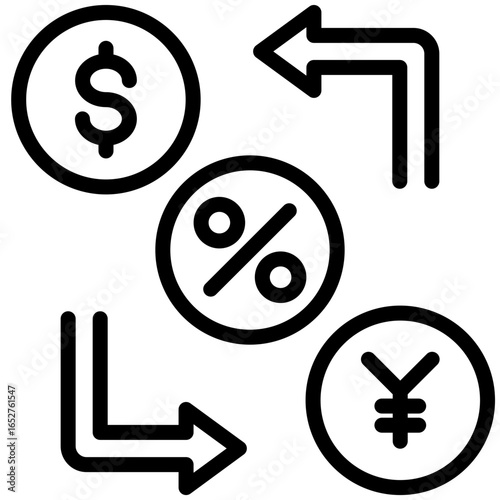 exchange rate icon isolated on white background. vector illustration icon for economic crisis