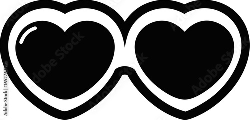 Novelty Love Heart Sunglasses Silhouette