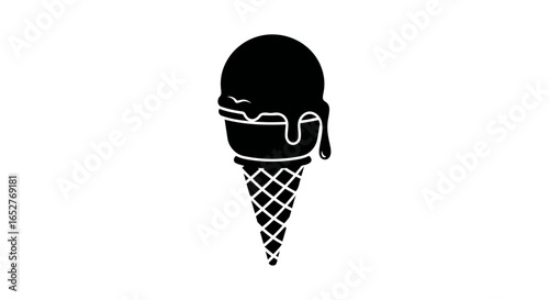 delicious ice cream cone transparent background isolated vector graphic