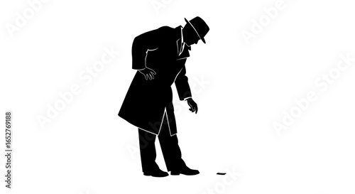 detective silhouette transparent background perfect for noir designs