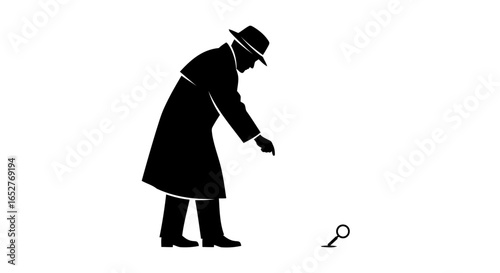 detective silhouette transparent background perfect for noir designs