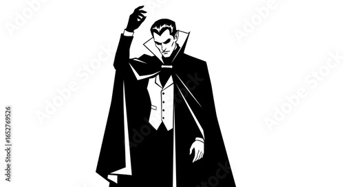 elegant transparent dracula illustration perfect for halloween designs