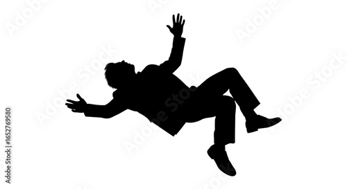 falling man silhouette transparent background png for design projects