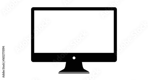 isolated computer monitor icon transparent background for design projects