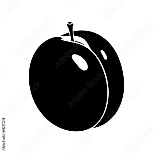 plum silhouette isolated vector graphic with transparent background