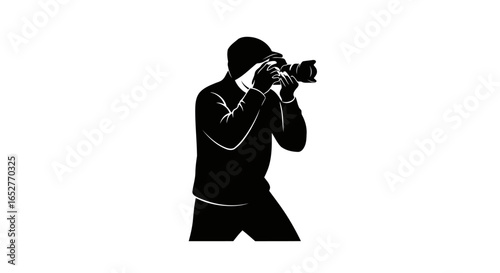photographer silhouette transparent background vector for design projects