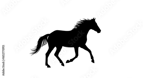 running horse silhouette transparent background for design projects