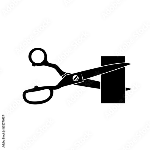 scissors cutting ribbon transparent background isolated vector illustration