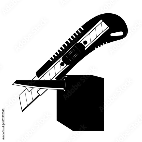 sharp utility knife isolated on transparent background perfect for design projects