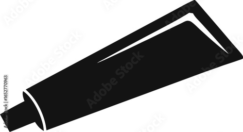 Toothpaste Tube Icon Silhouette Vector Illustration