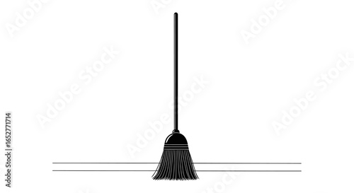 transparent background broom illustration isolated cleaning tool for design projects
