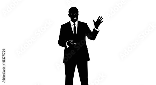 transparent background businessman silhouette perfect for presentations websites