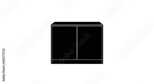 transparent background cabinet isolated black twodoor sideboard for design projects