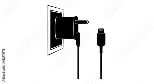 transparent background charger icon isolated phone charging plug illustration