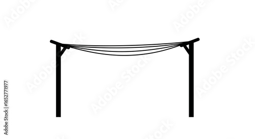 transparent background clothesline illustration isolated simple line art for design projects