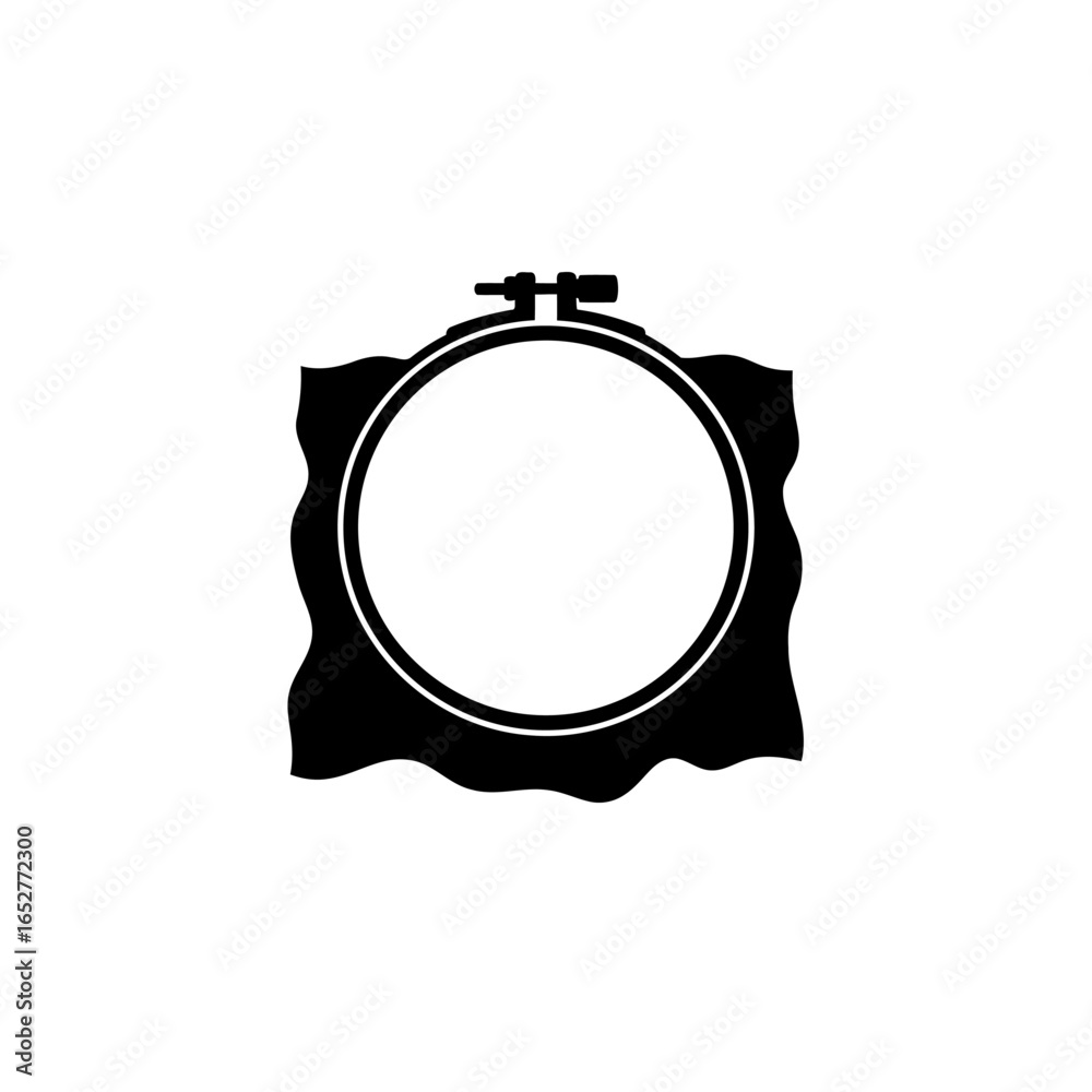 Fototapeta premium transparent background embroidery hoop isolated vector for crafts design
