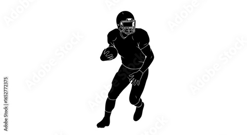transparent background football player silhouette isolated action graphic for design