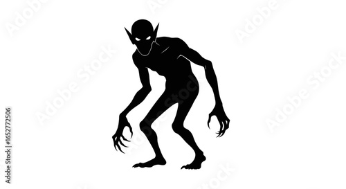 transparent background goblin silhouette isolated highresolution png for design