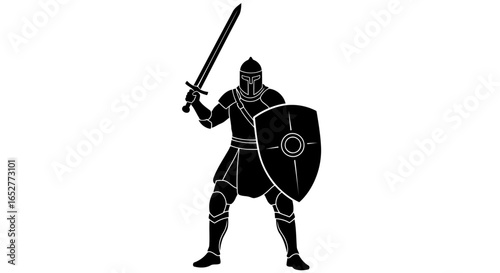 transparent background knight illustration isolated medieval warrior for design projects