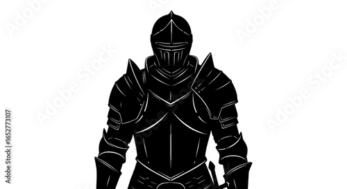 transparent background knight silhouette isolated medieval warrior for design projects
