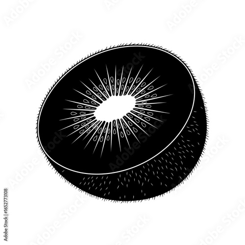 transparent background kiwi slice isolated vector illustration for design