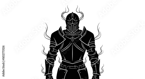 transparent background knight silhouette isolated medieval warrior for design projects