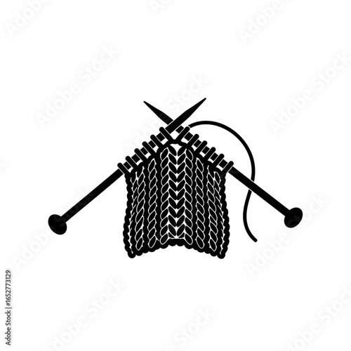transparent background knitting needles icon perfect for craft projects