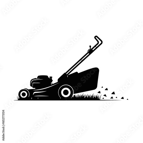 transparent background lawnmower silhouette isolated vector for design projects