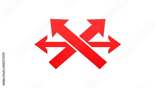 Free Download Abstract red arrows intersecting, creating a dynamic, interconnected design - GFXLoad