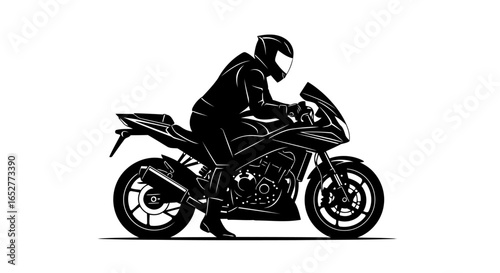 transparent background motorcycle rider silhouette isolated vector for design projects
