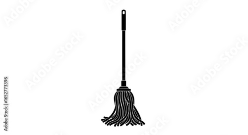 transparent background mop icon isolated cleaning tool for design projects