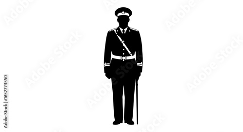 transparent background officer silhouette perfect for military designs