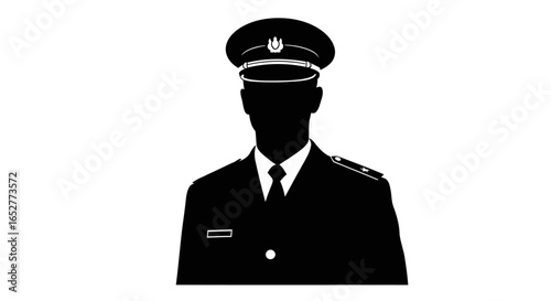 transparent background officer silhouette isolated vector for design projects