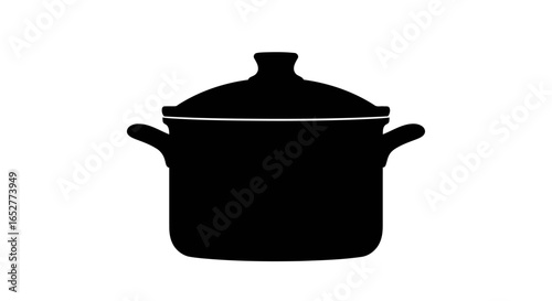 transparent background saucepan clipart isolated black cooking pot silhouette
