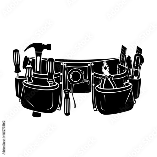 transparent background tool belt illustration isolated handymans kit