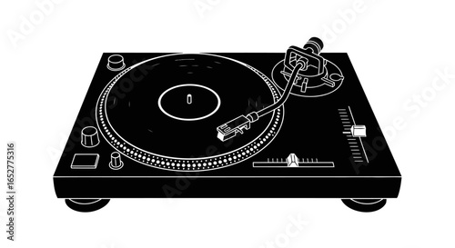 transparent background turntable illustration isolated dj equipment for design projects