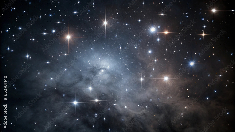 Fototapeta premium Stunning view of a luminous starry night sky with vibrant nebula clouds present