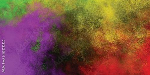 A vibrant abstract colorful background featuring blended shades of red yellow green and purple with artistic splash effects and gradients.