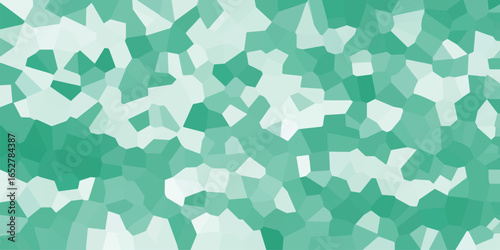 Abstract mosaic pattern in various shades of teal and white designed for backgrounds and digital art applications