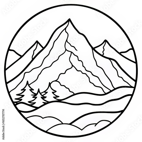 mountain landscape vector illustration