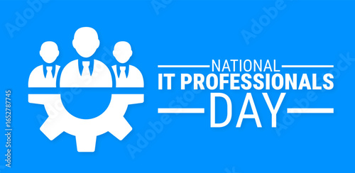 national it professionals day background, banner, card or poster design template is observed every year during September, to raise awareness about the mission. Vector illustration.