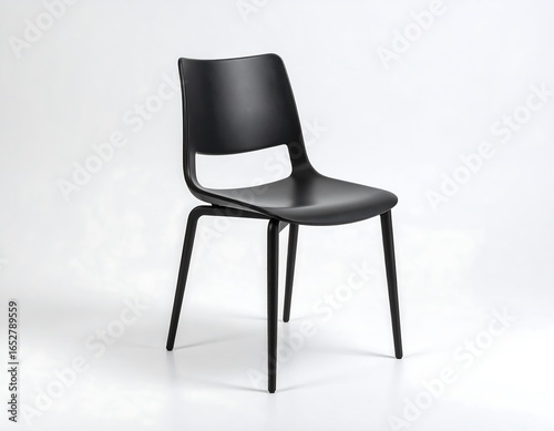 Modern black plastic chair (1)