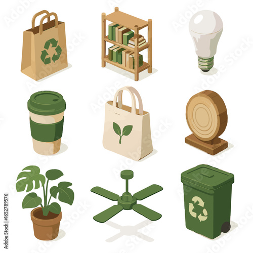 Bin reusable icon bookstore eco vector tote compost paper cotton friendly recycled