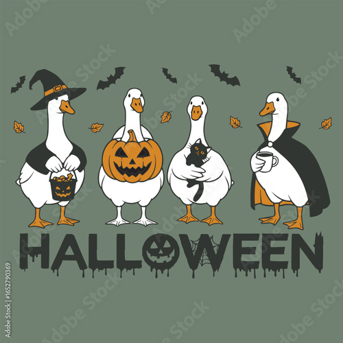 Comfort Colors Halloween Design, Goose EPS, Halloween Ghost EPS, Silly Goose EPS, Fall EPS, Spooky EPS, Pumpkin Costume EPS File.