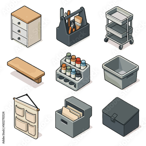 Holder storage paint studio tool supply organizer caddy icon file icons drawer
