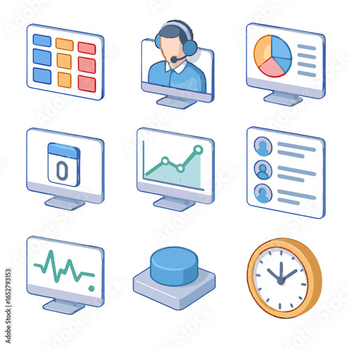Service issue open interface icon vector interaction sla uptime support icons workflow