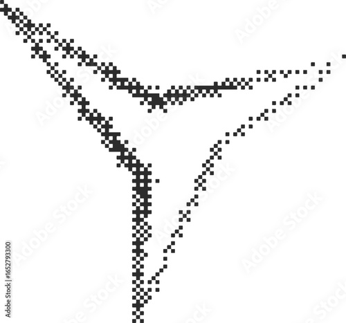 Irregular bitmap star shape. Abstract random spiky spark with geometric funky flashes and rays. Y2k retro sparkle