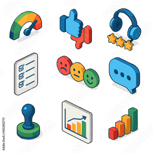 Form box rating customer chart icons icon feedback satisfaction scale vector survey