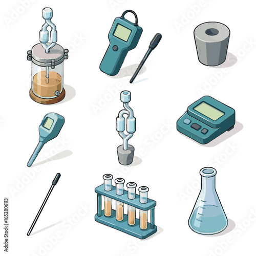 Fermentation silicone lab vector glass lock fermenter nutrient icons rack icon stirring