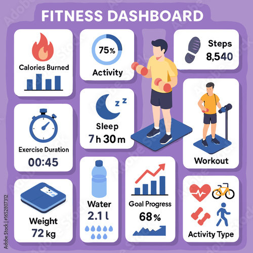 Calories progress compose water icon burned simple steps k duration activity weight